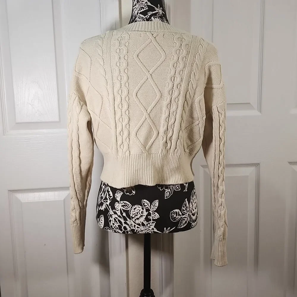 Forever 21 Beige Cable Knit Tube Top And Sweater Set M - Picture 6 of 10